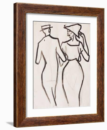 Couple Walking-Henri Gaudier-brzeska-Framed Giclee Print