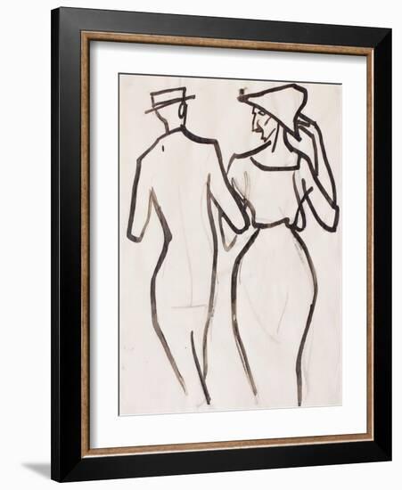 Couple Walking-Henri Gaudier-brzeska-Framed Giclee Print