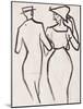 Couple Walking-Henri Gaudier-brzeska-Mounted Giclee Print