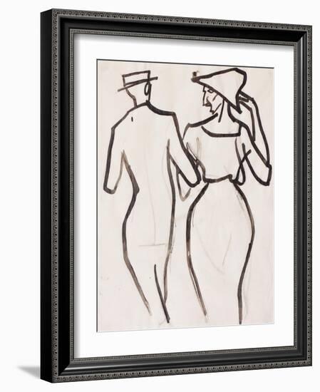 Couple Walking-Henri Gaudier-brzeska-Framed Giclee Print