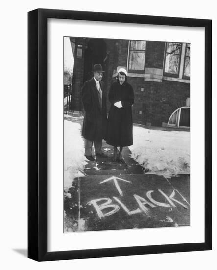 Couple Who Moved Into an All White Neighborhood in Chicago-Francis Miller-Framed Photographic Print