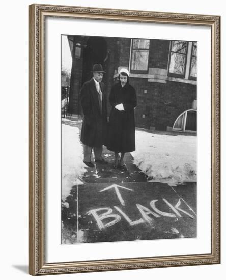 Couple Who Moved Into an All White Neighborhood in Chicago-Francis Miller-Framed Photographic Print