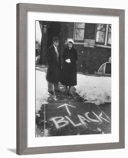 Couple Who Moved Into an All White Neighborhood in Chicago-Francis Miller-Framed Photographic Print