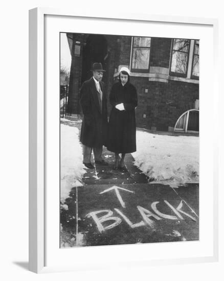 Couple Who Moved Into an All White Neighborhood in Chicago-Francis Miller-Framed Photographic Print