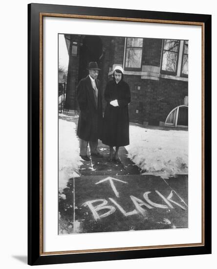 Couple Who Moved Into an All White Neighborhood in Chicago-Francis Miller-Framed Photographic Print
