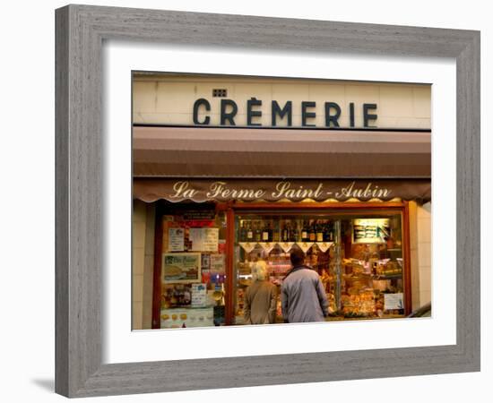 Couple Window Shopping at Cremerie, Paris, France-Lisa S. Engelbrecht-Framed Photographic Print