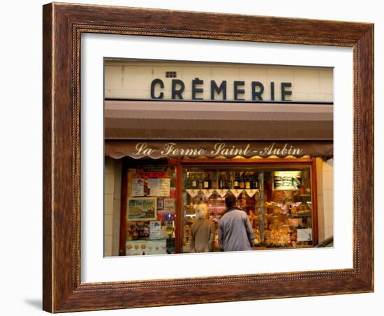 Couple Window Shopping at Cremerie, Paris, France-Lisa S. Engelbrecht-Framed Photographic Print