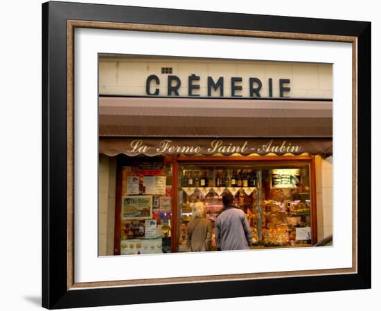 Couple Window Shopping at Cremerie, Paris, France-Lisa S. Engelbrecht-Framed Photographic Print