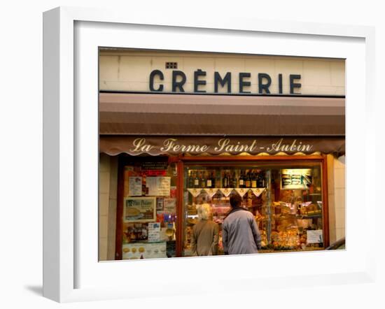 Couple Window Shopping at Cremerie, Paris, France-Lisa S. Engelbrecht-Framed Photographic Print