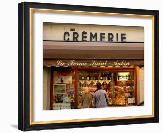 Couple Window Shopping at Cremerie, Paris, France-Lisa S. Engelbrecht-Framed Photographic Print