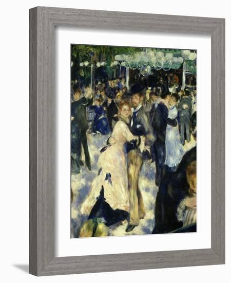 Couples Dancing, from Bal Du Moulin De La Galette, Dance at Moulin De La Galette, Paris, 1876-Pierre-Auguste Renoir-Framed Giclee Print