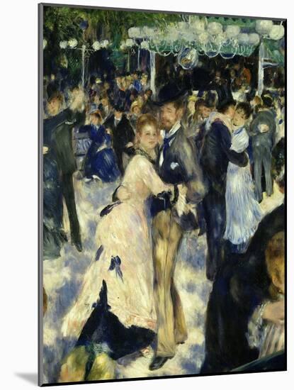 Couples Dancing, from Bal Du Moulin De La Galette, Dance at Moulin De La Galette, Paris, 1876-Pierre-Auguste Renoir-Mounted Giclee Print