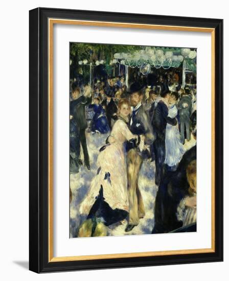 Couples Dancing, from Bal Du Moulin De La Galette, Dance at Moulin De La Galette, Paris, 1876-Pierre-Auguste Renoir-Framed Giclee Print