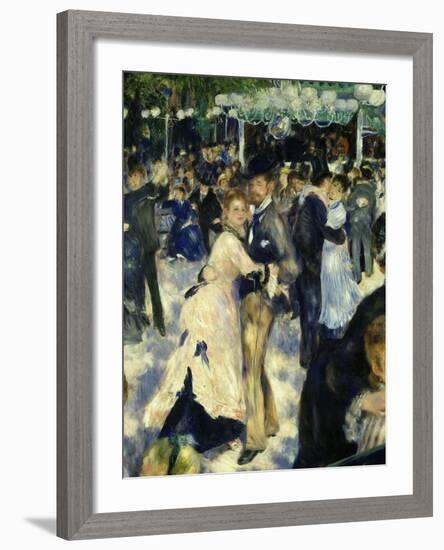 Couples Dancing, from Bal Du Moulin De La Galette, Dance at Moulin De La Galette, Paris, 1876-Pierre-Auguste Renoir-Framed Giclee Print