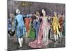 Couples Dancing the Minuet in an 18th-Century Ballroom-null-Mounted Giclee Print