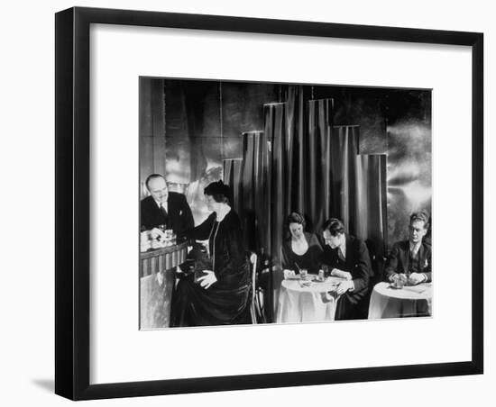 Couples Enjoying Drinks at This Smart, Modern Speakeasy Without Police Prohibition Raids-Margaret Bourke-White-Framed Photographic Print