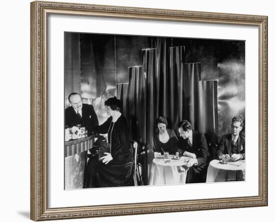 Couples Enjoying Drinks at This Smart, Modern Speakeasy Without Police Prohibition Raids-Margaret Bourke-White-Framed Photographic Print