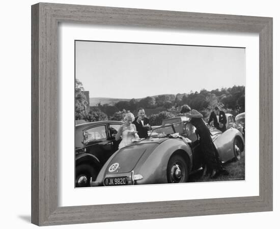 Couples Enjoying Food During Intermission of the Opera at the Glyndebourne Festival-Cornell Capa-Framed Photographic Print