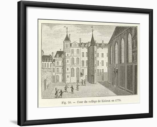 Cour Du College De Lisieux En 1779-null-Framed Giclee Print
