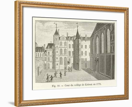 Cour Du College De Lisieux En 1779-null-Framed Giclee Print