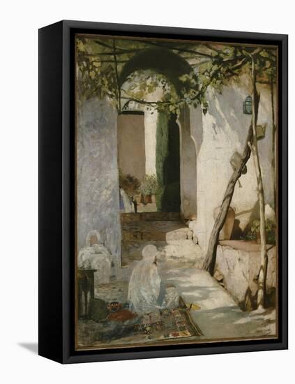 Cour marocaine-Jean Joseph Benjamin Constant-Framed Premier Image Canvas