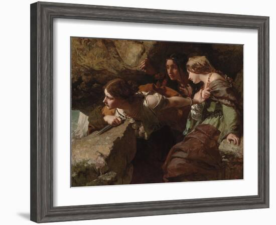 Courage, Anxiety and Despair: Watching the Battle-James Sant-Framed Premium Giclee Print