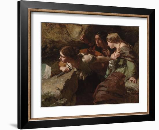 Courage, Anxiety and Despair: Watching the Battle-James Sant-Framed Premium Giclee Print