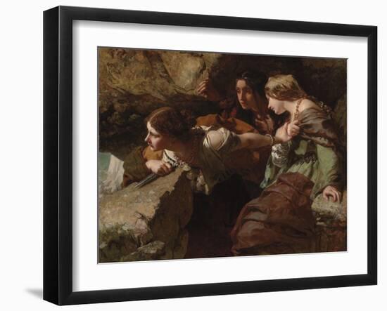 Courage, Anxiety and Despair: Watching the Battle-James Sant-Framed Premium Giclee Print