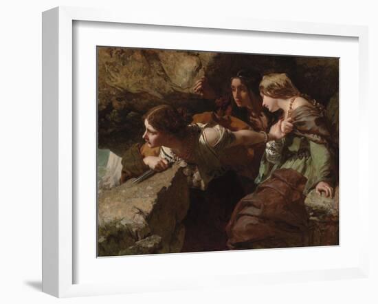 Courage, Anxiety and Despair: Watching the Battle-James Sant-Framed Premium Giclee Print