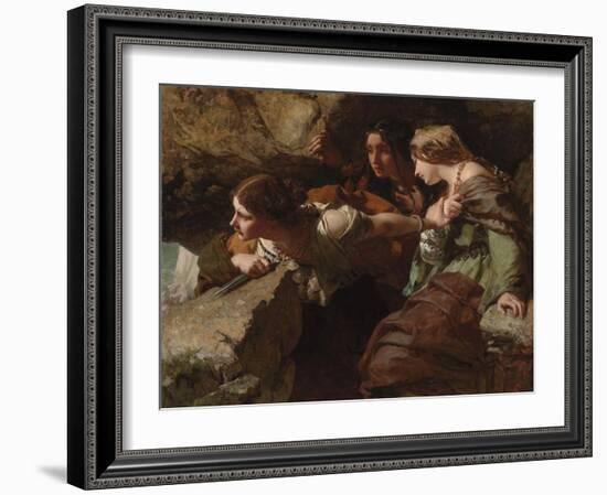 Courage, Anxiety and Despair: Watching the Battle-James Sant-Framed Premium Giclee Print