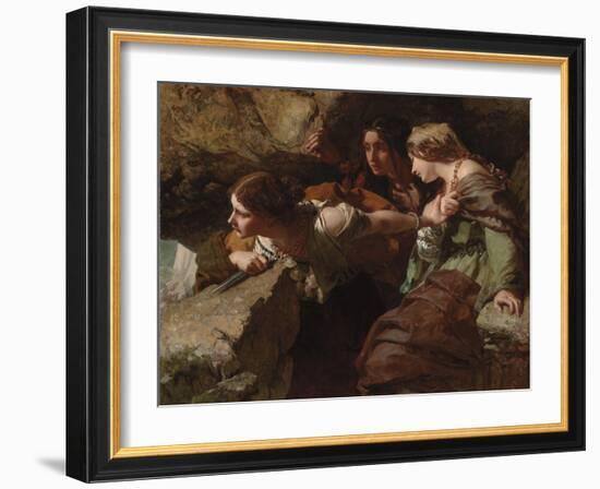 Courage, Anxiety and Despair: Watching the Battle-James Sant-Framed Premium Giclee Print