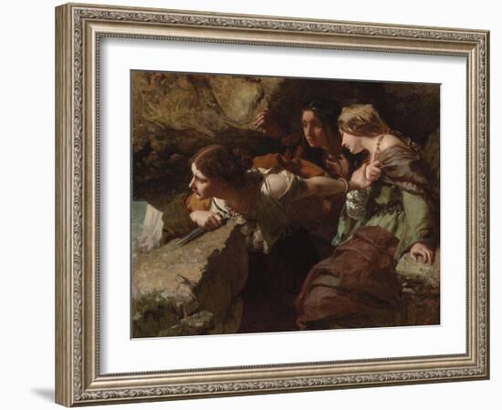 Courage, Anxiety and Despair: Watching the Battle-James Sant-Framed Premium Giclee Print