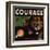 Courage Brand - Santa Paula, California - Citrus Crate Label-Lantern Press-Framed Art Print