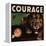 Courage Brand - Santa Paula, California - Citrus Crate Label-Lantern Press-Framed Stretched Canvas