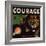 Courage Brand - Santa Paula, California - Citrus Crate Label-Lantern Press-Framed Premium Giclee Print