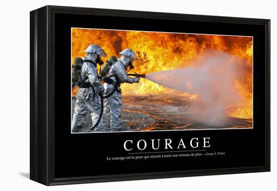 Courage: Citation Et Affiche D'Inspiration Et Motivation-null-Framed Premier Image Canvas