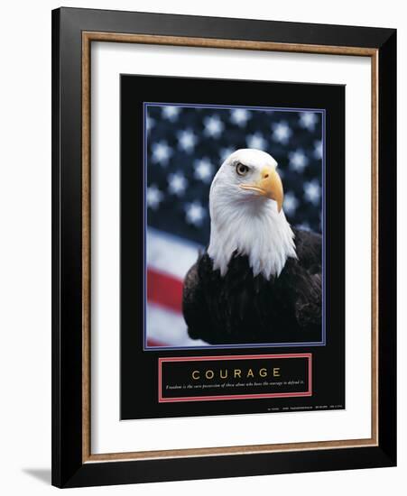 Courage - Eagle and Flag-Unknown Unknown-Framed Photo