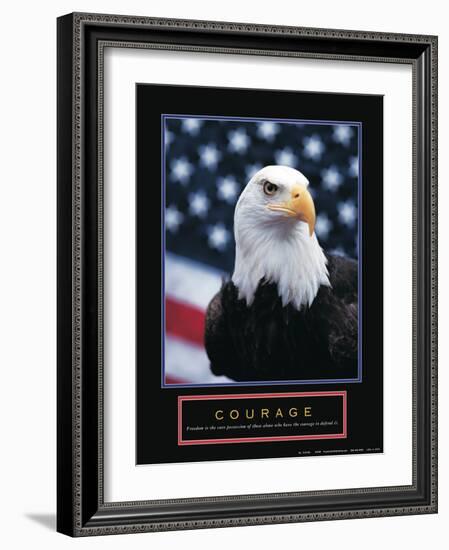 Courage - Eagle and Flag-Unknown Unknown-Framed Photo