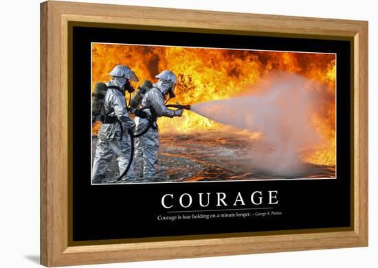 Courage: Inspirational Quote and Motivational Poster-null-Framed Premier Image Canvas