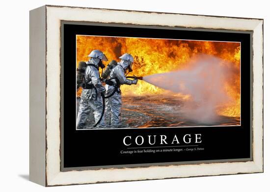 Courage: Inspirational Quote and Motivational Poster-null-Framed Premier Image Canvas