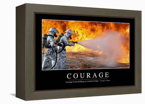 Courage: Inspirational Quote and Motivational Poster-null-Framed Premier Image Canvas