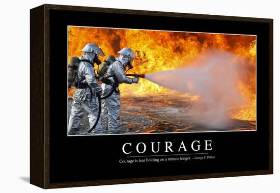 Courage: Inspirational Quote and Motivational Poster-null-Framed Premier Image Canvas