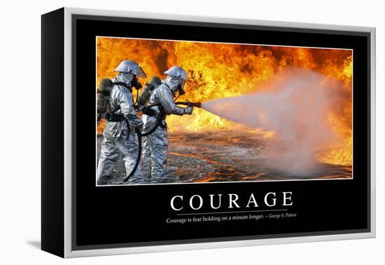 Courage: Inspirational Quote and Motivational Poster-null-Framed Premier Image Canvas