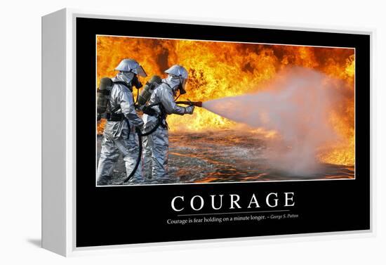 Courage: Inspirational Quote and Motivational Poster-null-Framed Premier Image Canvas