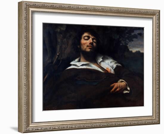 Courbet: Self-Portrait-Gustave Courbet-Framed Giclee Print