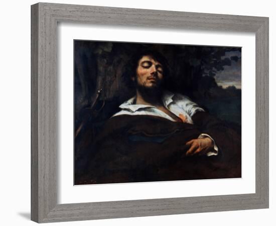 Courbet: Self-Portrait-Gustave Courbet-Framed Giclee Print