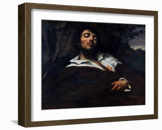 Courbet: Self-Portrait-Gustave Courbet-Framed Giclee Print