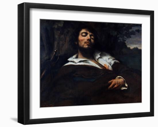 Courbet: Self-Portrait-Gustave Courbet-Framed Giclee Print