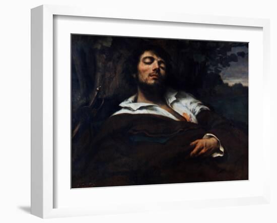 Courbet: Self-Portrait-Gustave Courbet-Framed Giclee Print