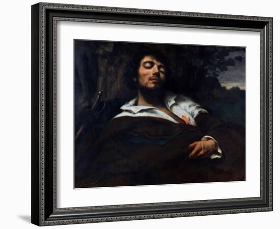 Courbet: Self-Portrait-Gustave Courbet-Framed Giclee Print